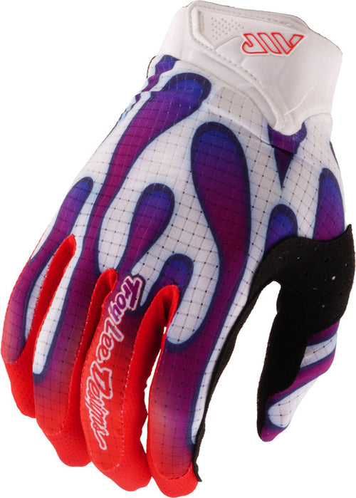 TROY LEE DESIGNS Air Rukavice - Overspray Bílá/Fialová