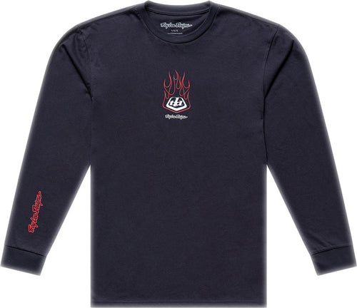 TROY LEE DESIGNS s dlouhým rukávem Flame2 Tričko - Karbonová