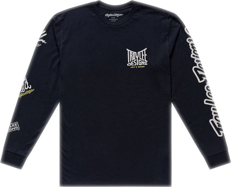 TROY LEE DESIGNS s dlouhým rukávem Handlebar Tričko - Černá