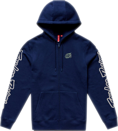 TROY LEE DESIGNS Na zip Badge Mikina - Tmavě modrá/Sage