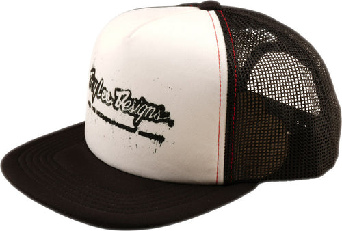 TROY LEE DESIGNS Trucker Snapback Kšiltovka - Repeat Černá/Bílá