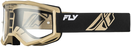 FLY RACING Focus Brýle Černá/Khaki - Čirá Čočka