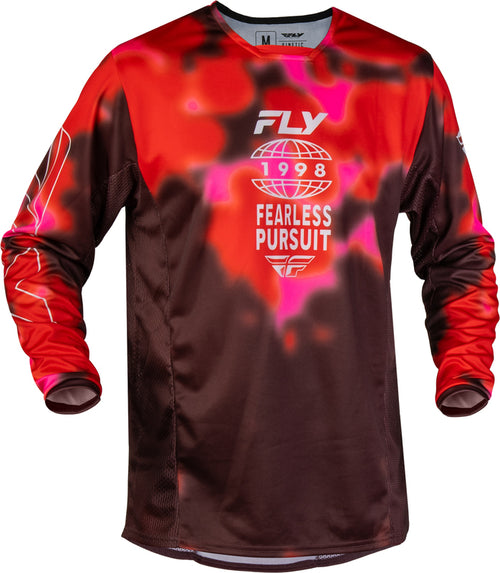 FLY RACING Kinetic Blur Dres - Červená/Vínová