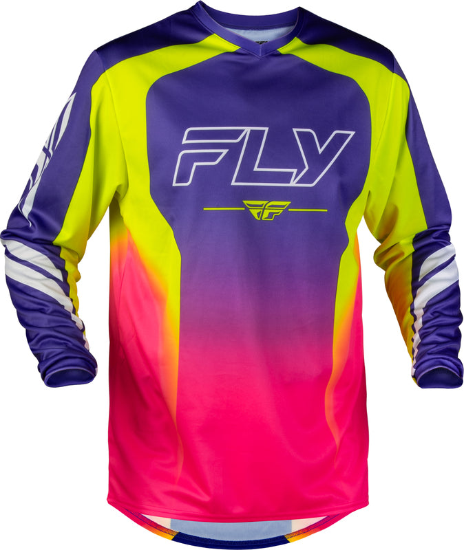 FLY RACING F-16 Raze Dres - Fialová/Červená/Žlutá