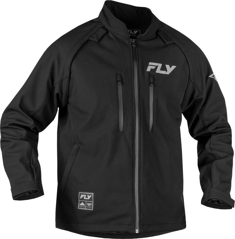 FLY RACING Patrol Softshell Bunda - Černá/Šedá