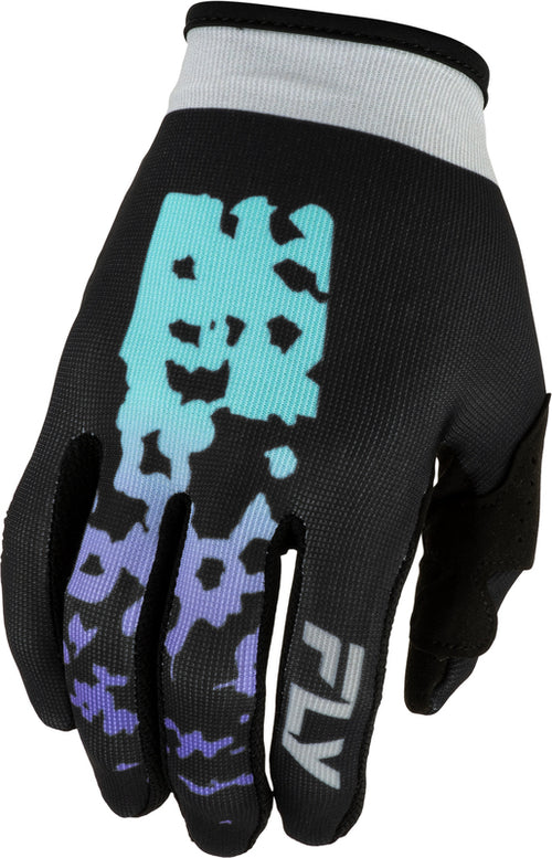 FLY RACING Lite Flake Rukavice - Černá/Šedá/Vícebarevná