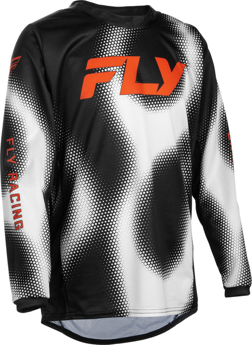 FLY RACING Kinetic Torch pro děti Dres - Černá/Bílá/Oranžová