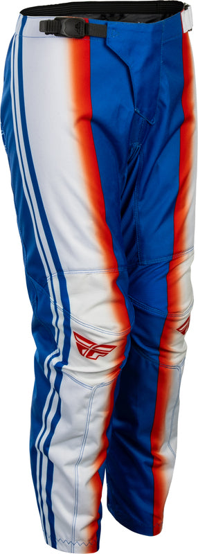 FLY RACING pro děti F-16 Raze Kalhoty - Červená/Bílá/Modrá
